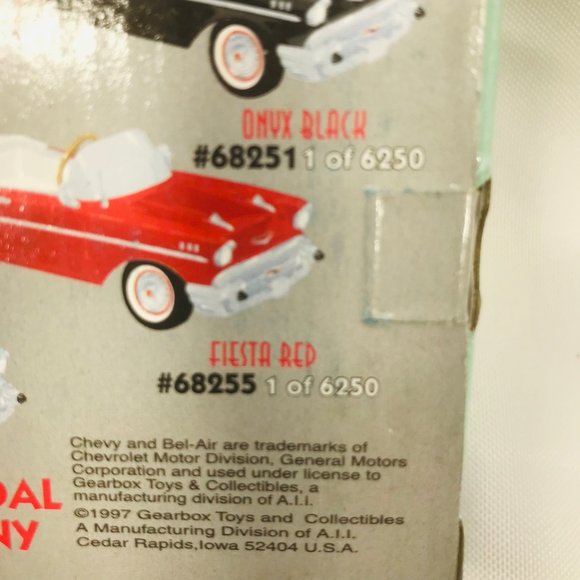 Gearbox 1997 Vintage 1957 Chevy Bel Air Convertible Serial #05361 Pedal Car New - Picture 7 of 10